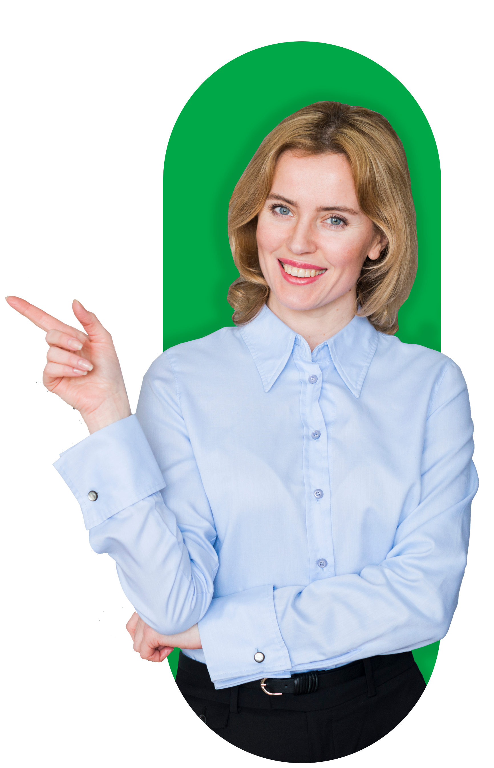 Data-dynamix-business-woman-pointing-finger-away
